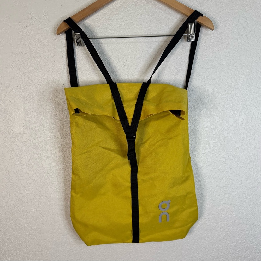 On Running Yellow lightweight Backpack Gorpcore hiking athletic running